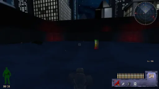 Revelade Revolution Survival HUD layout screenshot showing health and armor, round and zombie indicators, weapon slots, current weapon icon, and FPS display.